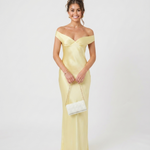 Charlotte Reid | Satin Off-Shoulder Maxi Dress For Women