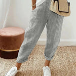 VEYRA | STRIPED RELAXED TROUSERS