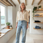 Raphaelle | Trendy Starry Denim Cargo Pants