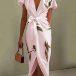 Brooke Johnston | Wrap-Front Floral Midi Dress For Women