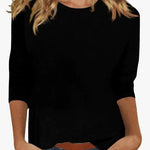 Rosemary | The Three-Quarter Sleeve Crew Neck Top
