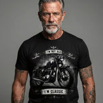 EKON Retro Rider Black Motorcycle T-Shirt