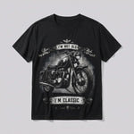 EKON Retro Rider Black Motorcycle T-Shirt