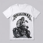EKON Original Biker Skull Graphic T-Shirt