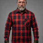 EKON Plaid Protective Biker Shirt