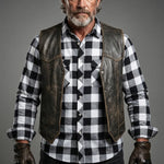 EKON Plaid Motorcycle Shirt