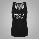 EKON Vintage Lace Biker Tank Top