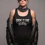 EKON Vintage Lace Biker Tank Top