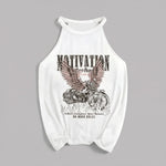 EKON Vintage Moto Tank Top