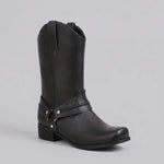 EKON Women's Western Moto Mid-Calf Boots