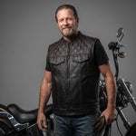 EKON Redline Leather Moto Vest