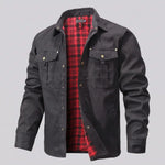 EKON Plaid-Lined Western Jacket