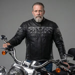 EKON Shadowline Leather Moto Jacket