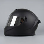 EKON Silver-Finish Visor Full-Face Helmet