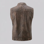 EKON Vintage Zip Moto Vest