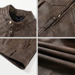 EKON Vintage Zip Moto Vest