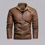 EKON Quilted Vintage Moto Jacket