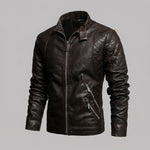 EKON Quilted Vintage Moto Jacket