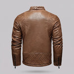 EKON Quilted Vintage Moto Jacket
