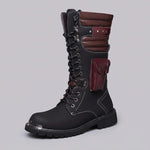 EKON Men’s Tall Lace-Up Moto Boots