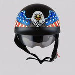 EKON Eagle-Wing Visor Half Helmet