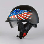 EKON Eagle-Wing Visor Half Helmet