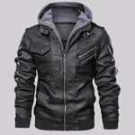 EKON Detachable Hood Moto Jacket