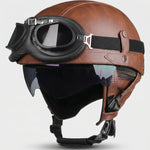 EKON Aviator Visor Half Helmet