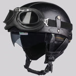 EKON Aviator Visor Half Helmet