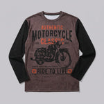 EKON Vintage Moto Long Sleeve Tee