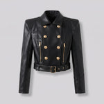 EKON Lioncrest Cropped Moto Jacket