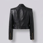 EKON Lioncrest Cropped Moto Jacket