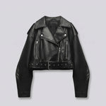 EKON RebelCrop Belted Moto Jacket
