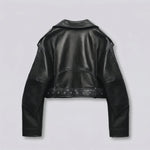 EKON RebelCrop Belted Moto Jacket