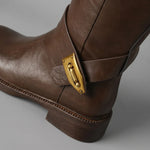EKON Women’s SaddleLock Leather Riding Boots