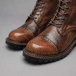 EKON Roadborn Leather Lace-Up Boots