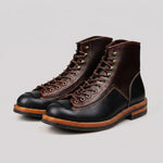EKON WedgeCraft Cowhide Moto Boots