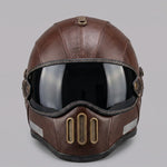 EKON AeroVisor Retro Riding Helmet