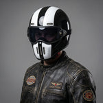 EKON RetroStripe Full-Face Riding Helmet