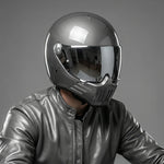 EKON MirrorVisor Retro Full-Face Helmet