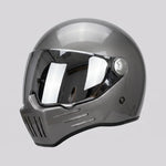 EKON MirrorVisor Retro Full-Face Helmet