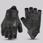 EKON Leather Fingerless Riding Gloves