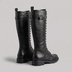 EKON Women’s CorsetLace Tall Biker Boots
