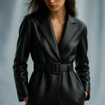 Valentina Leather Belted Jacket