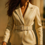 Valentina Leather Belted Jacket