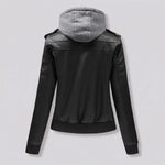 EKON Women’s Layered-Hood Moto Jacket