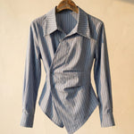 Bianca Linen-Blend Wrap Blouse