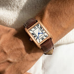 Eleonora Leather Tank Watch