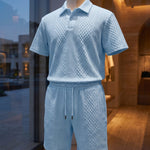 Marcello Textured Polo and Shorts Set