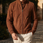 Carlo Suede Bomber Jacket